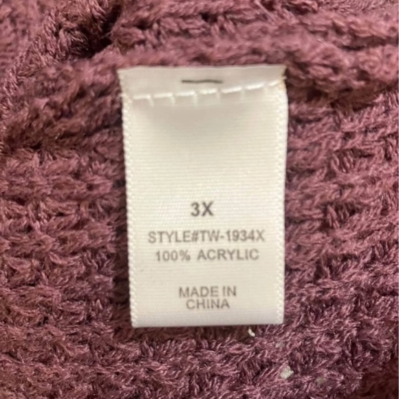 Women’s 3XL Zenana Premium waffle Knit Sweater in Dusty Rose - Picture 3 of 11